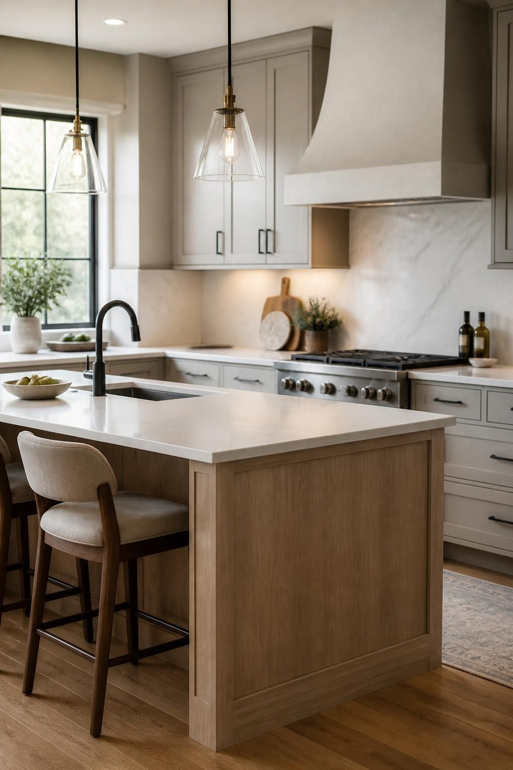 Modern kitchen renovation with clean cabinetry and polished finishes.